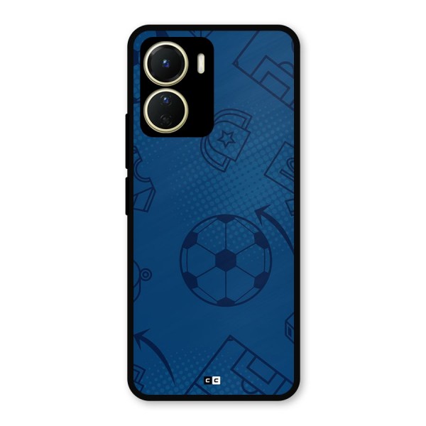 Football Texture Metal Back Case for Vivo Y16
