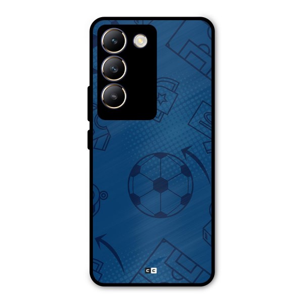 Football Texture Metal Back Case for Vivo Y200e