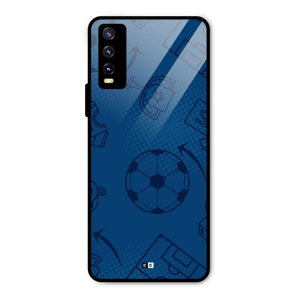 Football Texture Metal Back Case for Vivo Y20t