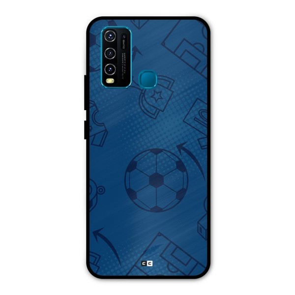 Football Texture Metal Back Case for Vivo Y50