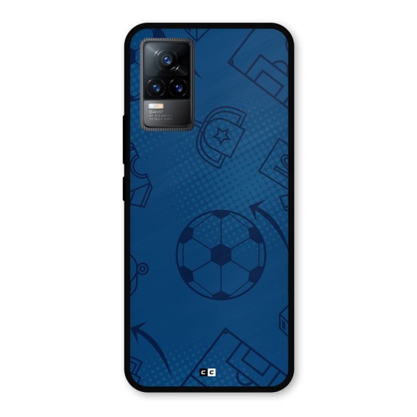 Football Texture Metal Back Case for Vivo Y73