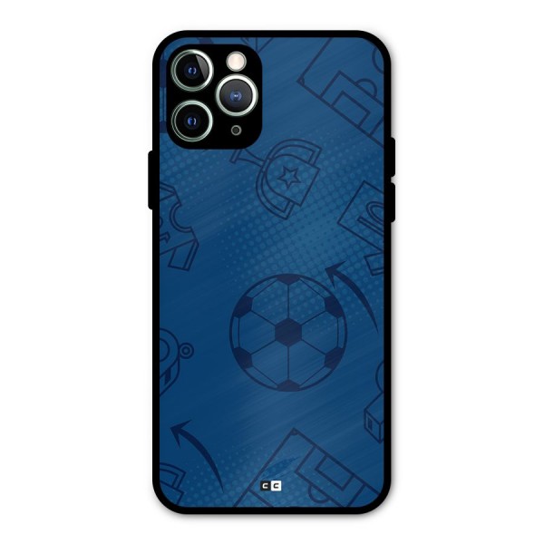 Football Texture Metal Back Case for iPhone 11 Pro Max