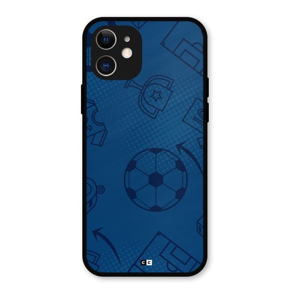 Football Texture Metal Back Case for iPhone 12