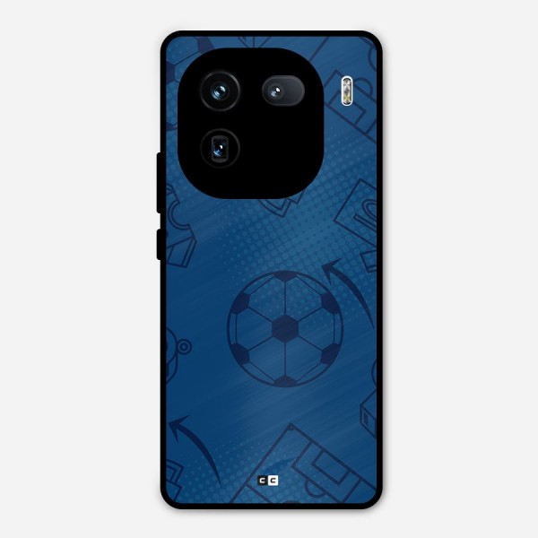 Football Texture Metal Back Case for iQOO 12