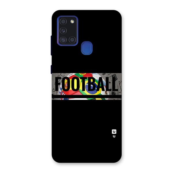 Football Typography Back Case for Galaxy A21s