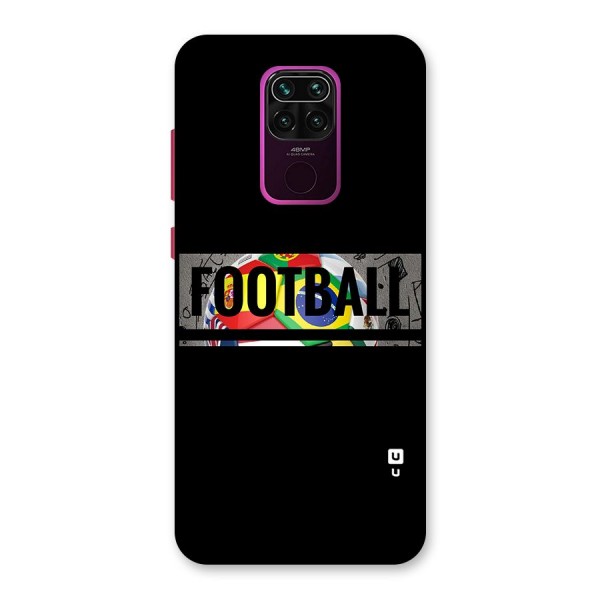 Football Typography Back Case for Redmi Note 9