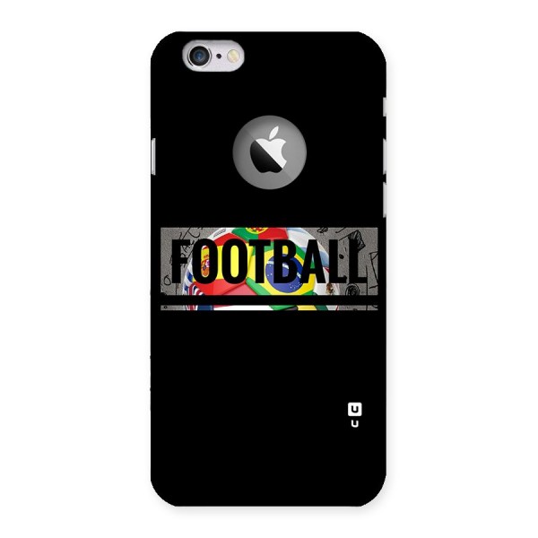 Football Typography Back Case for iPhone 6 Logo Cut