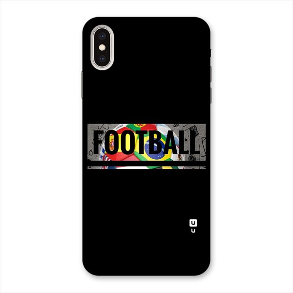 Football Typography Back Case for iPhone XS Max