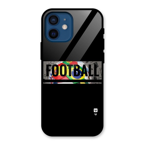 Football Typography Glass Back Case for iPhone 12 Mini