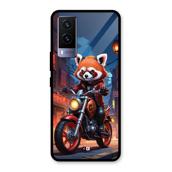 Fox Rider Glass Back Case for Vivo V21e 5G
