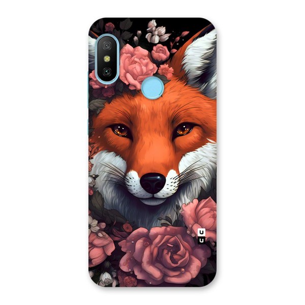 Fox and Roses Back Case for Redmi 6 Pro