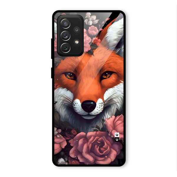 Fox and Roses Glass Back Case for Galaxy A72