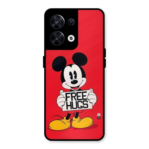 Free Hugs Metal Back Case for Oppo Reno8 5G