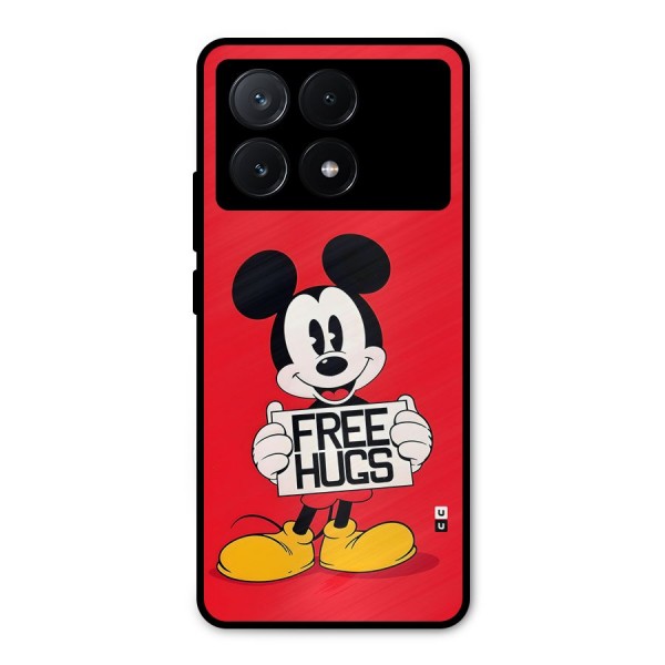 Free Hugs Metal Back Case for Poco X6 Pro