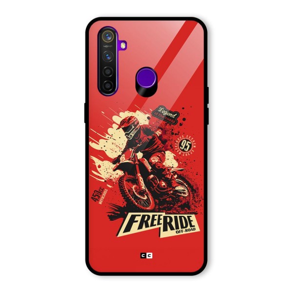 Free Ride Glass Back Case for Realme 5 Pro