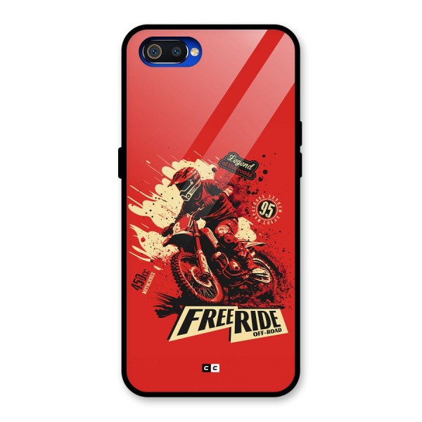 Free Ride Glass Back Case for Realme C2