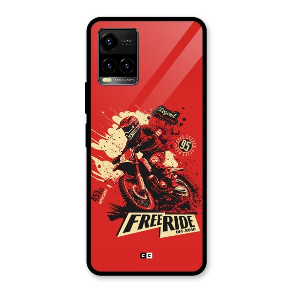 Free Ride Glass Back Case for Vivo Y21A
