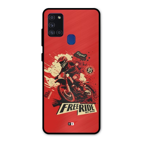 Free Ride Metal Back Case for Galaxy A21s