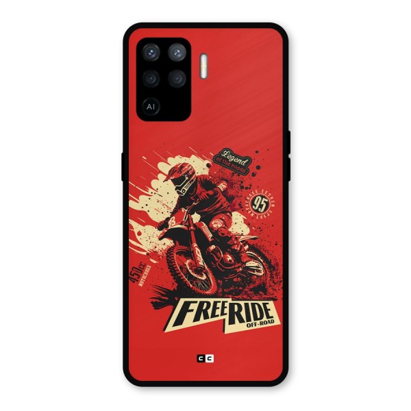 Free Ride Metal Back Case for Oppo F19 Pro