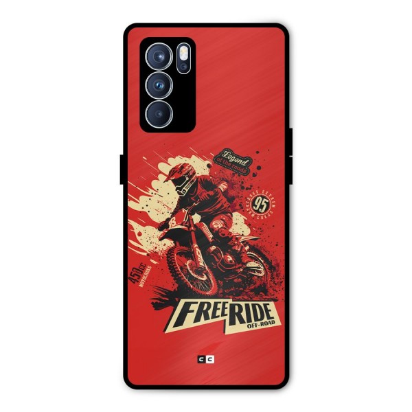 Free Ride Metal Back Case for Oppo Reno6 Pro 5G