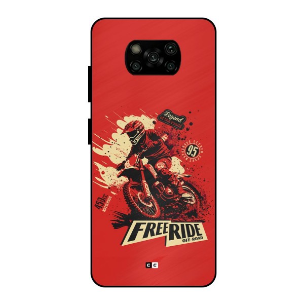 Free Ride Metal Back Case for Poco X3