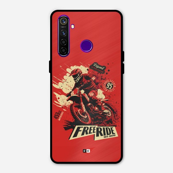 Free Ride Metal Back Case for Realme 5 Pro