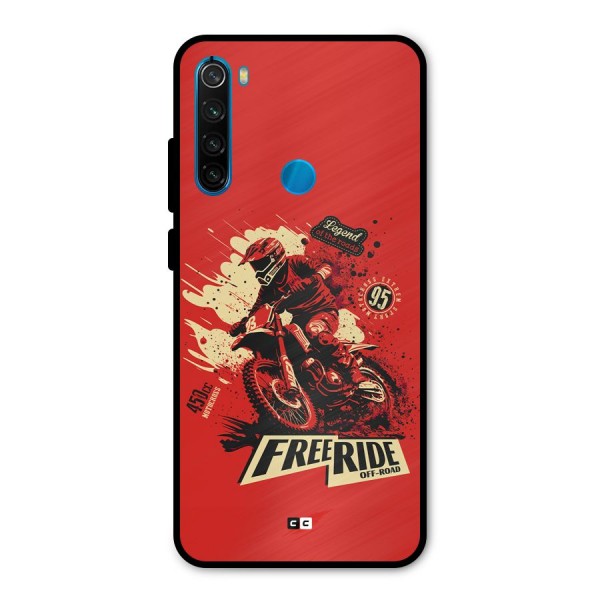 Free Ride Metal Back Case for Redmi Note 8