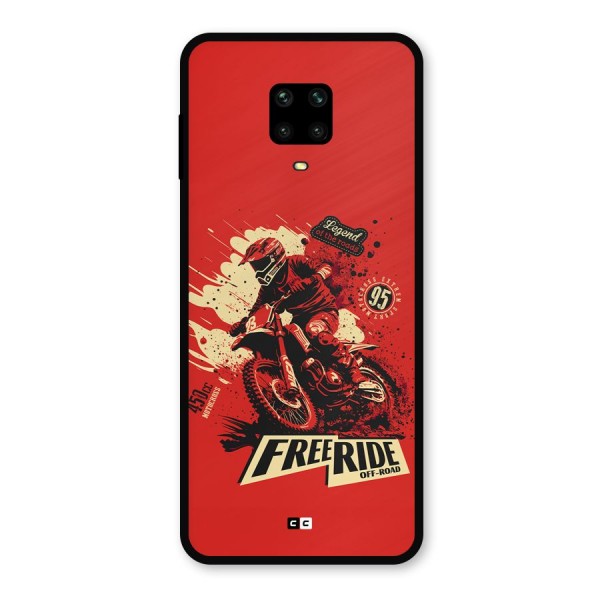Free Ride Metal Back Case for Redmi Note 9 Pro Max