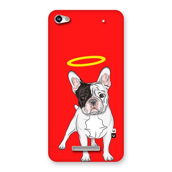 French Cute Angel Doggo Back Case for Micromax Hue 2