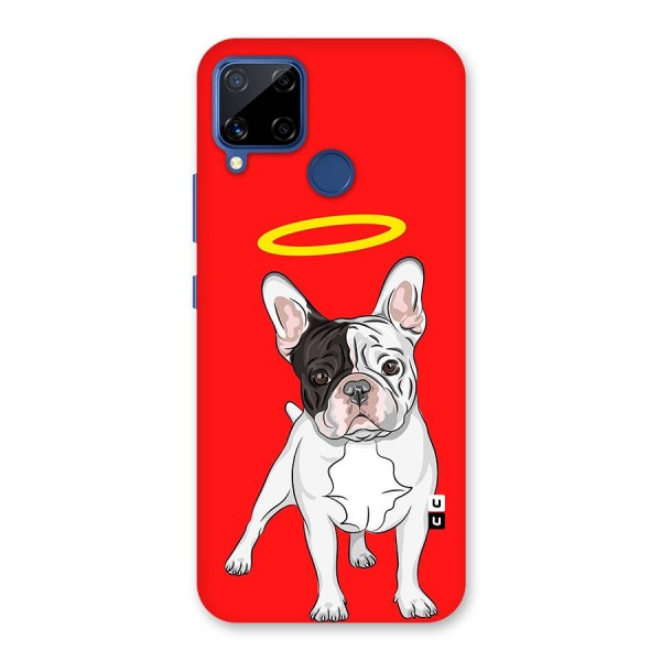 French Cute Angel Doggo Glass Back Case for Realme Narzo 30A