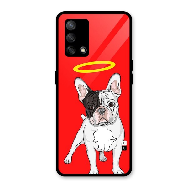 French Cute Angel Doggo Glass Back Case for Oppo F19