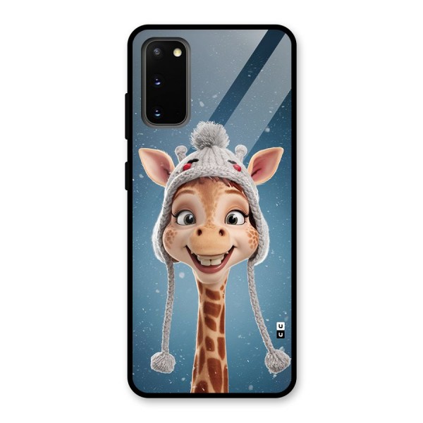 Funny Giraffe Glass Back Case for Galaxy S20