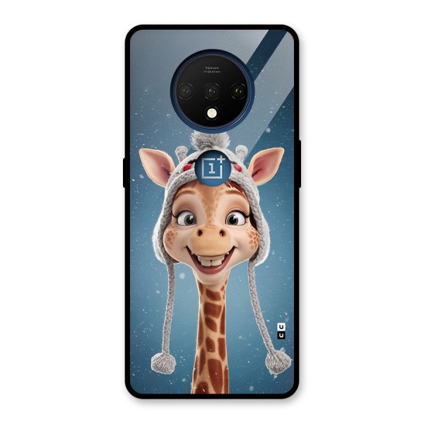 Funny Giraffe Glass Back Case for OnePlus 7T
