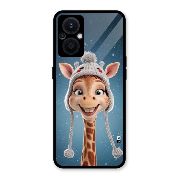Funny Giraffe Glass Back Case for Oppo F21s Pro 5G