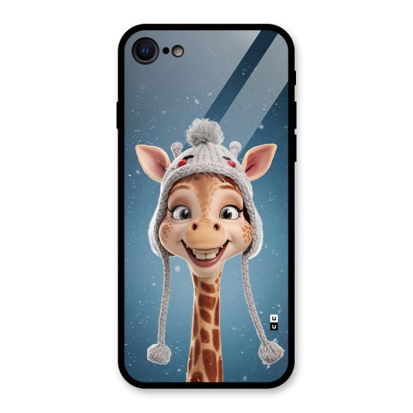 Funny Giraffe Glass Back Case for iPhone SE 2022