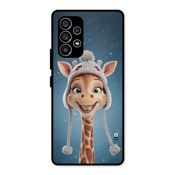 Funny Giraffe Metal Back Case for Galaxy A53 5G
