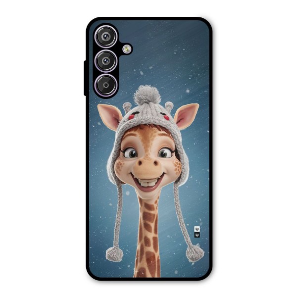 Funny Giraffe Metal Back Case for Galaxy F15