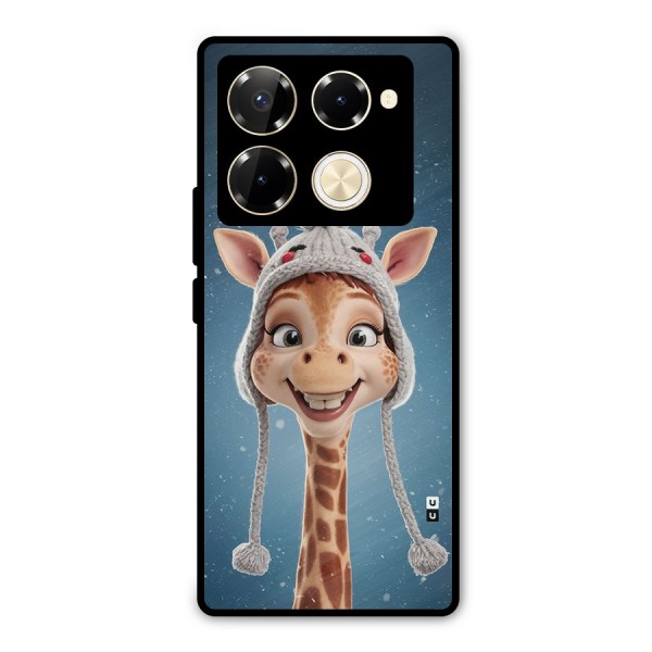 Funny Giraffe Metal Back Case for Infinix Note 40 Pro Plus