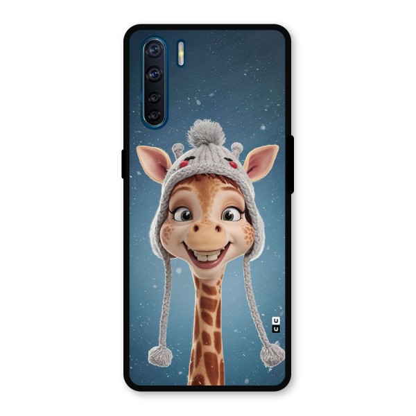 Funny Giraffe Metal Back Case for Oppo F15