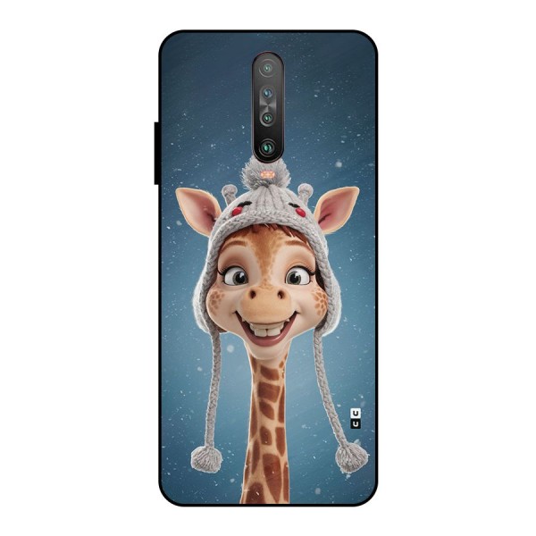 Funny Giraffe Metal Back Case for Poco X2
