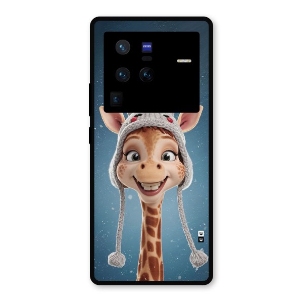 Funny Giraffe Metal Back Case for Vivo X80 Pro
