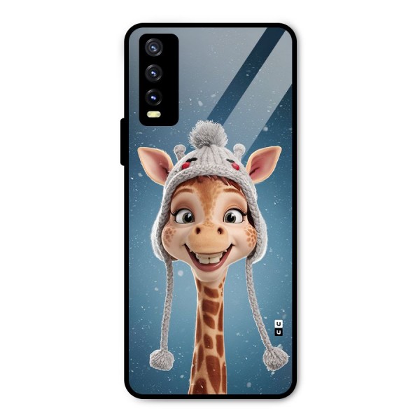 Funny Giraffe Metal Back Case for Vivo Y20i