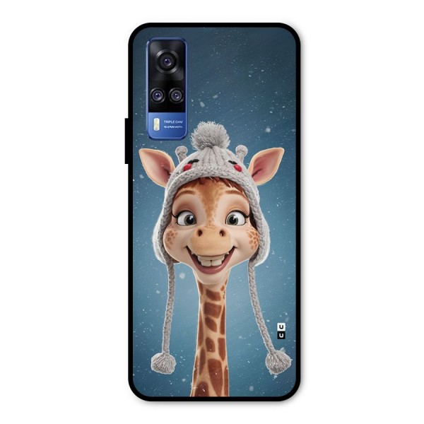 Funny Giraffe Metal Back Case for Vivo Y51A