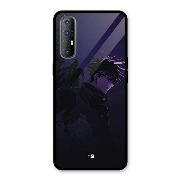 Fushiguro Demon Crows Glass Back Case for Oppo Reno3 Pro