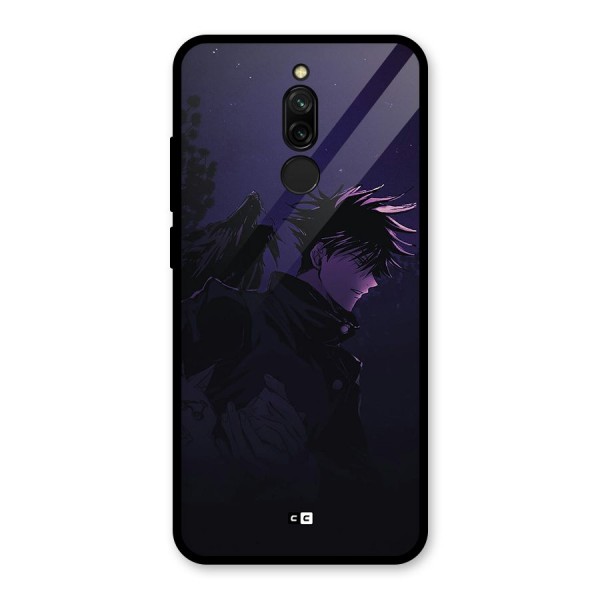 Fushiguro Demon Crows Glass Back Case for Redmi 8
