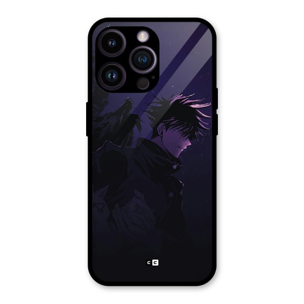 Fushiguro Demon Crows Glass Back Case for iPhone 14 Pro Max