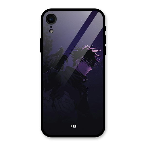 Fushiguro Demon Crows Glass Back Case for iPhone XR