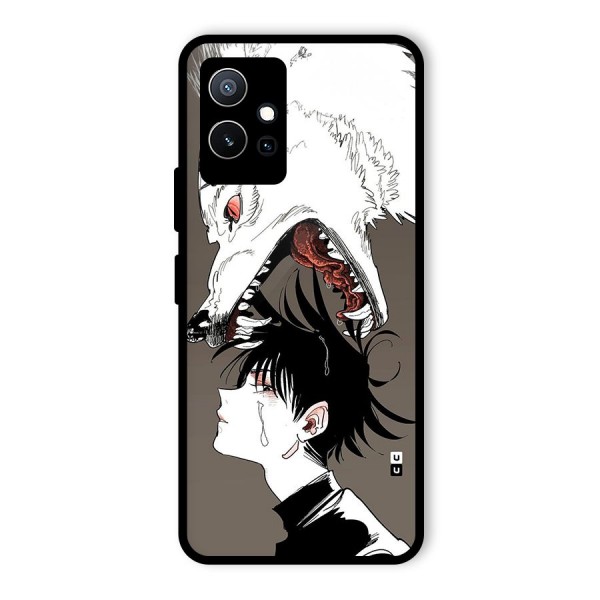 Fushiguro Demon Dog Glass Back Case for Vivo T1 5G