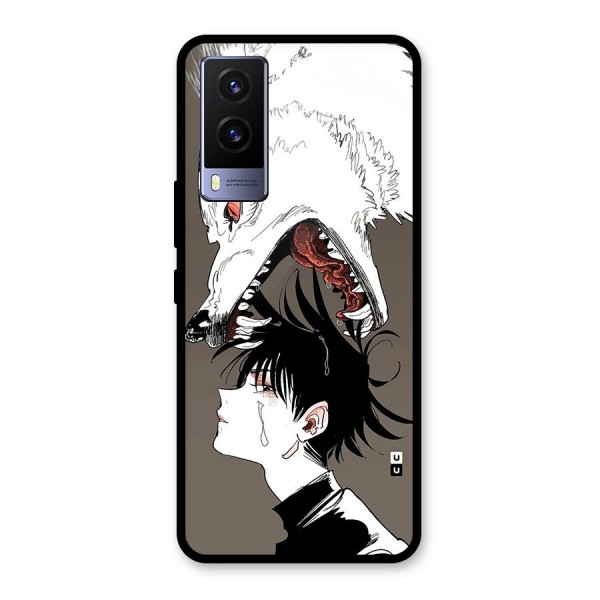 Fushiguro Demon Dog Glass Back Case for Vivo V21e 5G