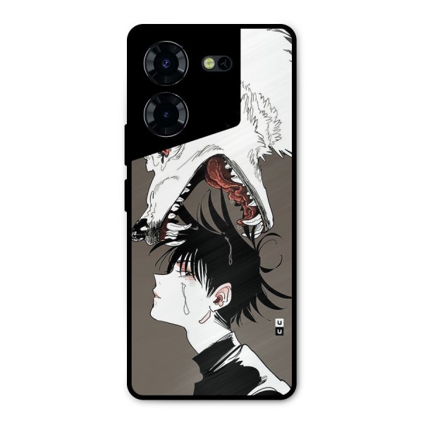 Fushiguro Demon Dog Metal Back Case for Tecno Pova 5 Pro 5G